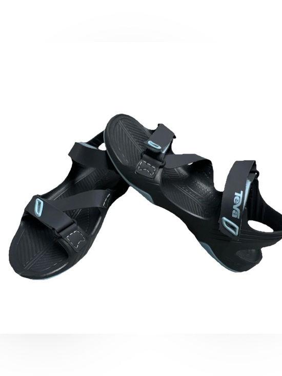 Teva Other - Teva Barracuda Men’s Black Sandals with Light Blue Accents Strappy  Size 8
